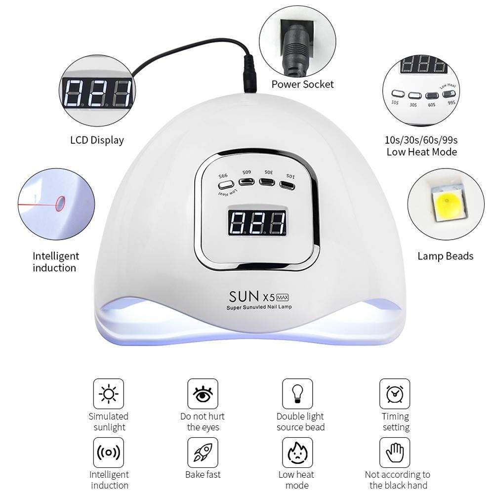 120W Led Uv Nail Gel Curing Lamp Polish Dryer