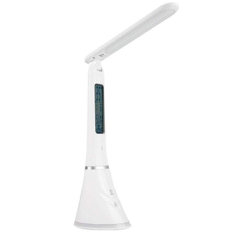 Table Desk Lamps Leds Touch Control Usb Rechargeable Dimmable Reading Light With Alarm Clock Calendar Temperature Lcd Di