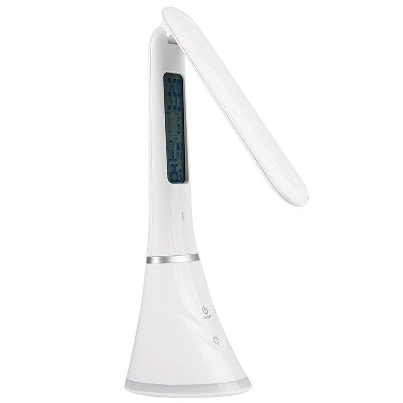 Table Desk Lamps Leds Touch Control Usb Rechargeable Dimmable Reading Light With Alarm Clock Calendar Temperature Lcd Di