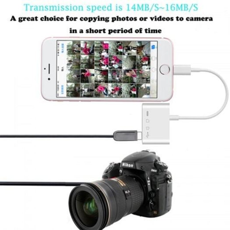 4 In 1 Card Reader Adapter To Sd Tf Usb Charge Port For Iphone Type Android B 3