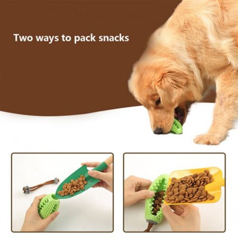 Dog Toys Toothbrush Iq Treat Dispensing Ball Rope Safe Teeth Cleaning Pet Chew Blue