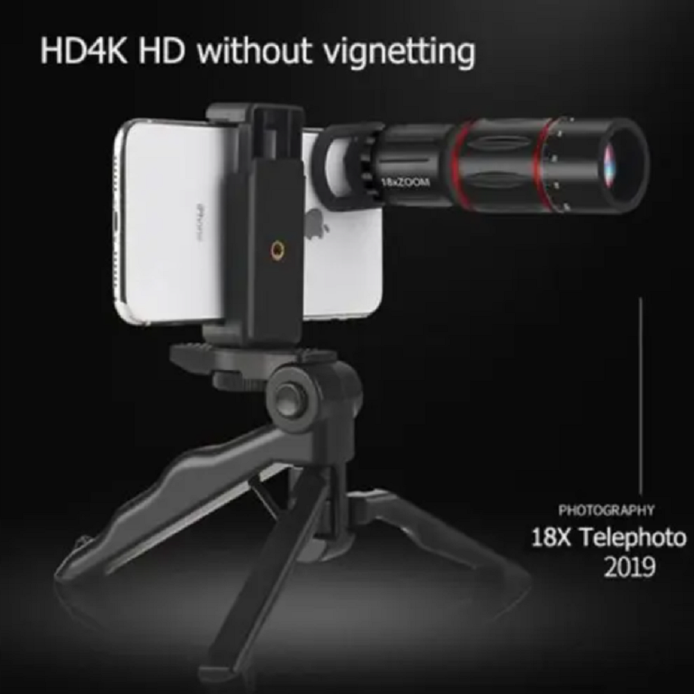 Universal 18X Zoom Lens Hd Monocular Telescope Phone Camera