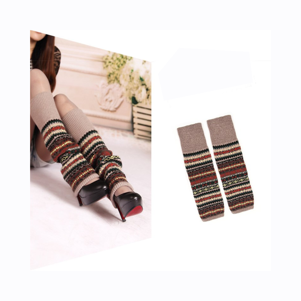 Bohemian Camouflage Thickened Women's Over-The-Knee Warm Leggings Warmer