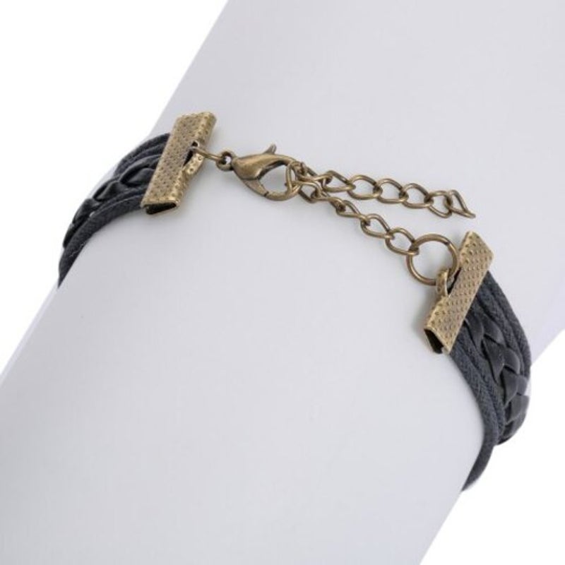 Veile Studios Life Tree 8 Shape Layered Bracelet Black