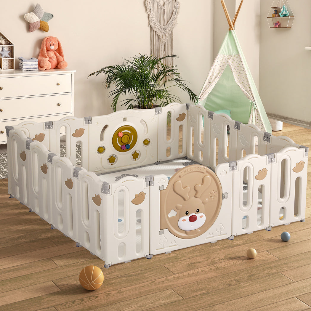 Bopeep 16 Panels Kids Playpen Baby Safety Gate