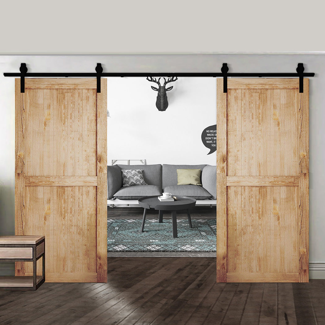 3M Antique Classic Double Sliding Door 3.05M X 6.1M Elegant Wooden Style