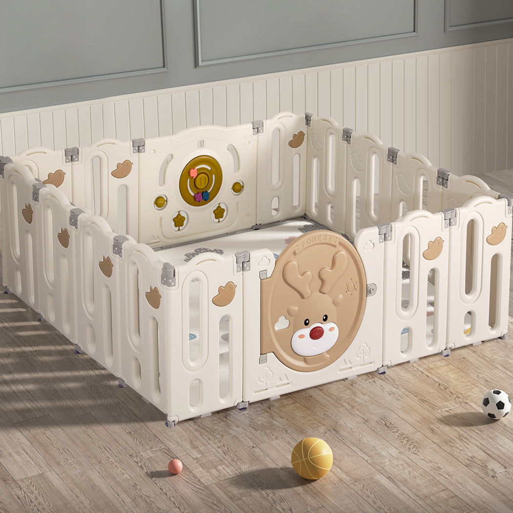 Bopeep 16 Panels Kids Playpen Baby Safety Gate