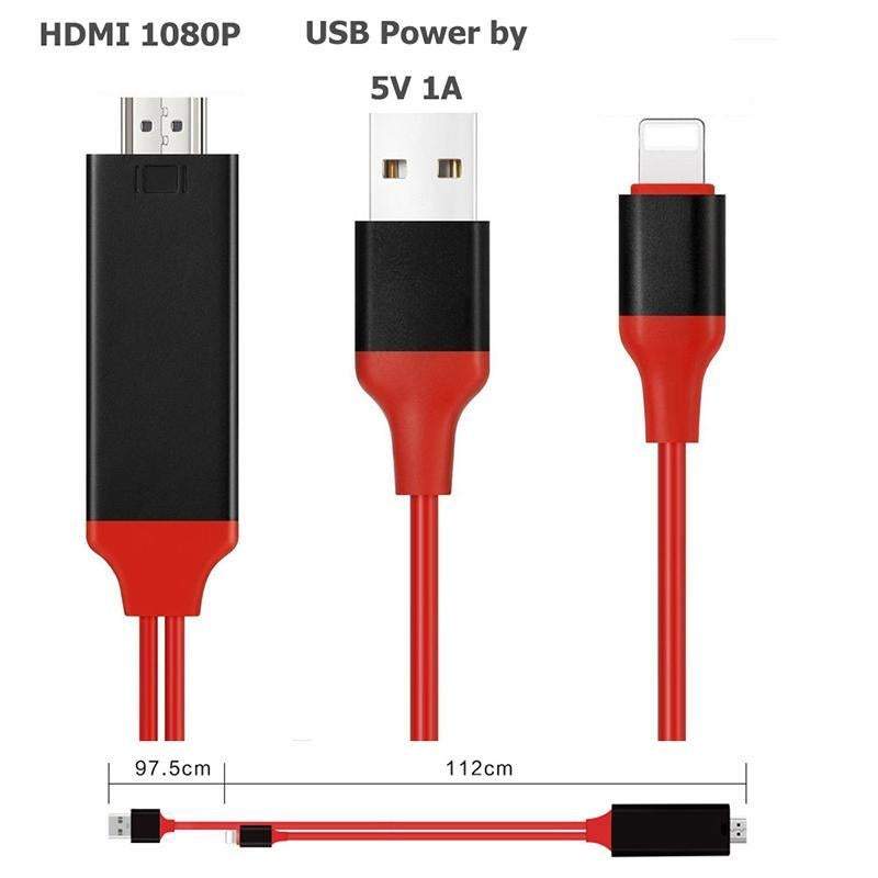 Usb Firewire Hubs 1080P Adapter Cable Lightning To Hdmi For Iphone Ipad Ipod