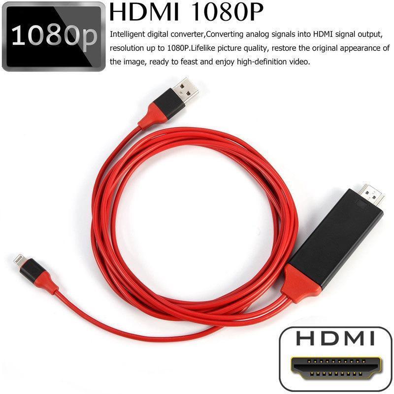 Usb Firewire Hubs 1080P Adapter Cable Lightning To Hdmi For Iphone Ipad Ipod