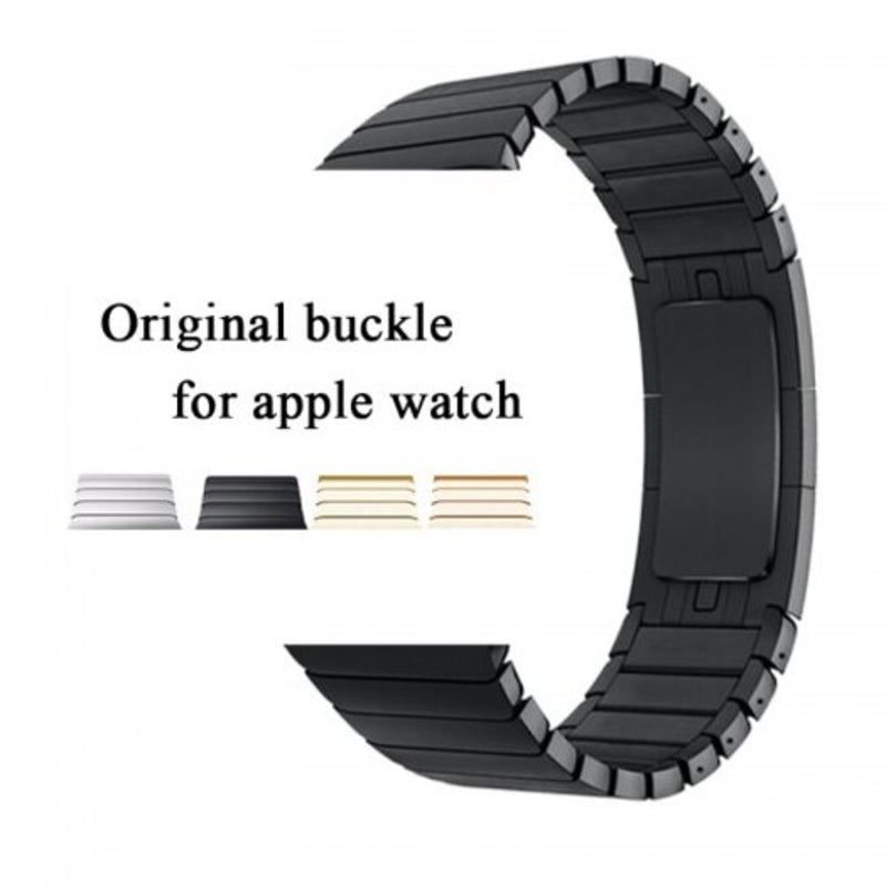 Veile Studios Link Bracelet Strap For Applewatch Band Stainless Steel Metal Watchband Black 44Mm