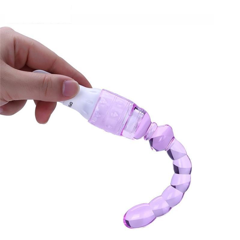 Silicone Jelly Anal Beads Vibrator Butt Plug Bdsm Flexible Waterproof