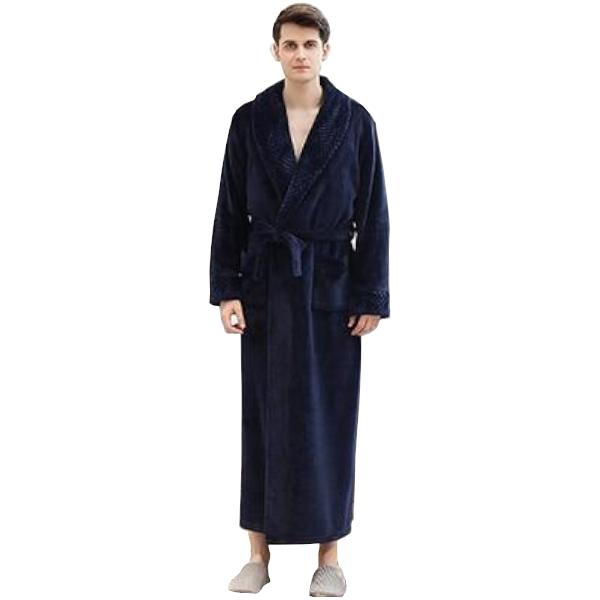 1 Sets of Hod Health & Home 1 Sets Of Long Warm Coral Fleece Plush Soft Winter Dressing Gown Men Women
