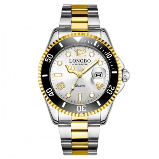 Veile Studios Men's Luminous Waterproof Stainless Steel Watch With Calendar Quartz Wristwatch
