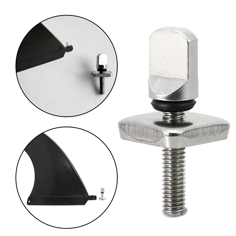 Tool Free Stainless Steel Longboard Fin Screws Plate No Surfboard