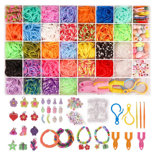 Veile Studios Loom Bands Kit Colorful Bracelet Diy Rubber Making With