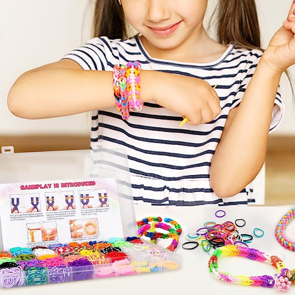 Veile Studios Loom Bands Kit Colorful Bracelet Diy Rubber Making With