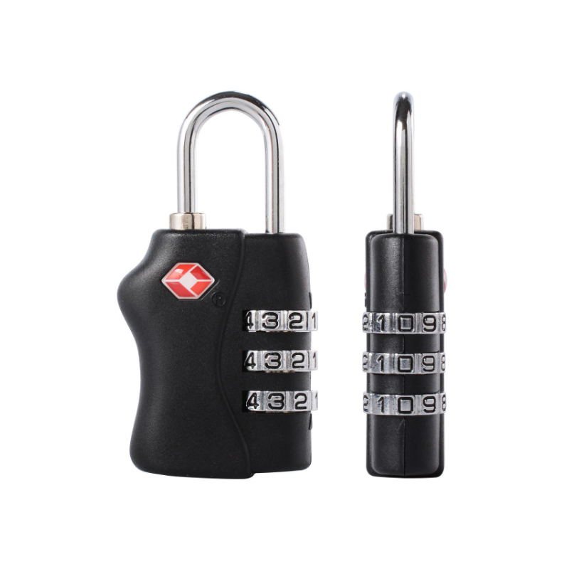 3-Digit Combination Suitcase Luggage Bag Code Lock Black