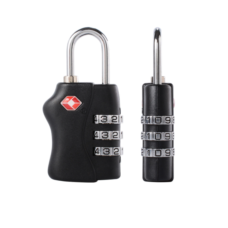 3-Digit Combination Suitcase Luggage Bag Code Lock Black
