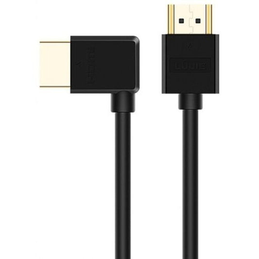Angle Bend Hdmi 2.0 Connect Cable To Male 2.0M 4K X 2K 60Hz 18Gbps Black