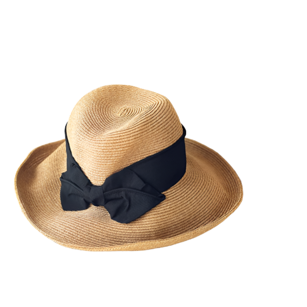 French Style Women Summer Sun Hat Beach Straw Bow Ribbon Cap
