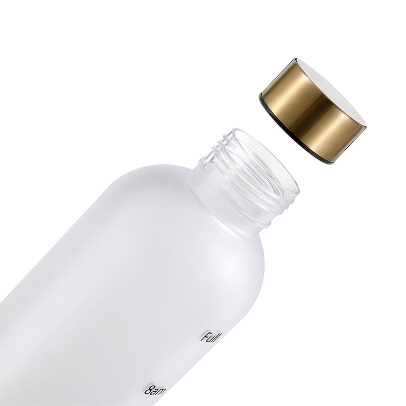 1L Water Bottle Time Marker Bpa Free Frosted Drinkbottles