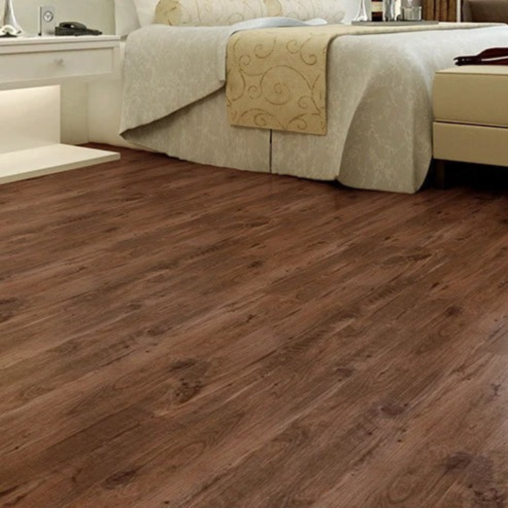 5Pcs Vinyl Tile Red Mahogany Stain Self Adhesive Floor Wood Grain Stickers
