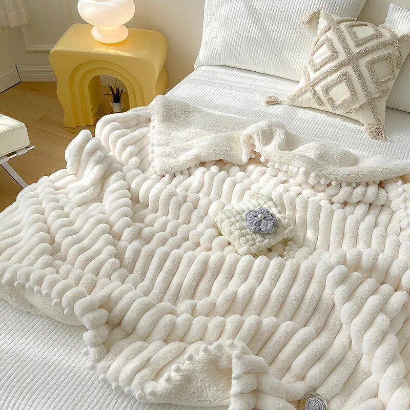 Brown Tuscan Faux Fur Weighted Blanket 120X150cm For Autumn Winter Warmth