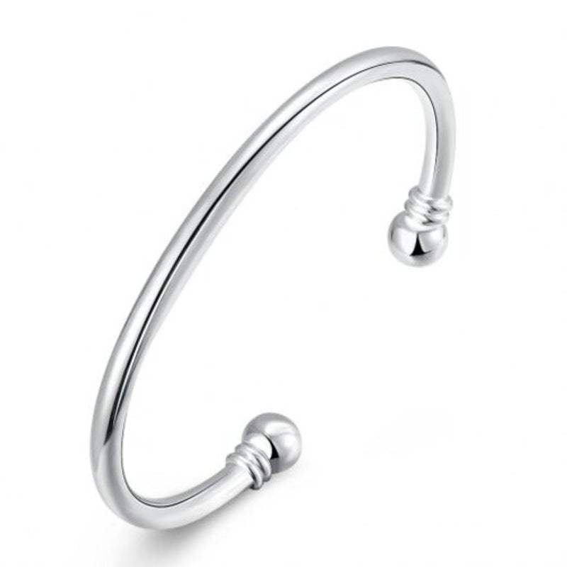 Veile Studios Male Double Bead Bracelet Fashion Modeling Silver