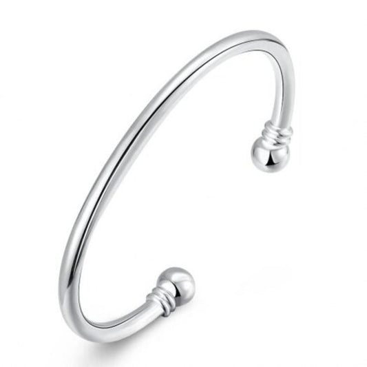Veile Studios Male Double Bead Bracelet Fashion Modeling Silver