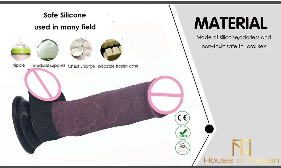 23Cm Silicone Realistic Dildo Butt Plug Anal Pink