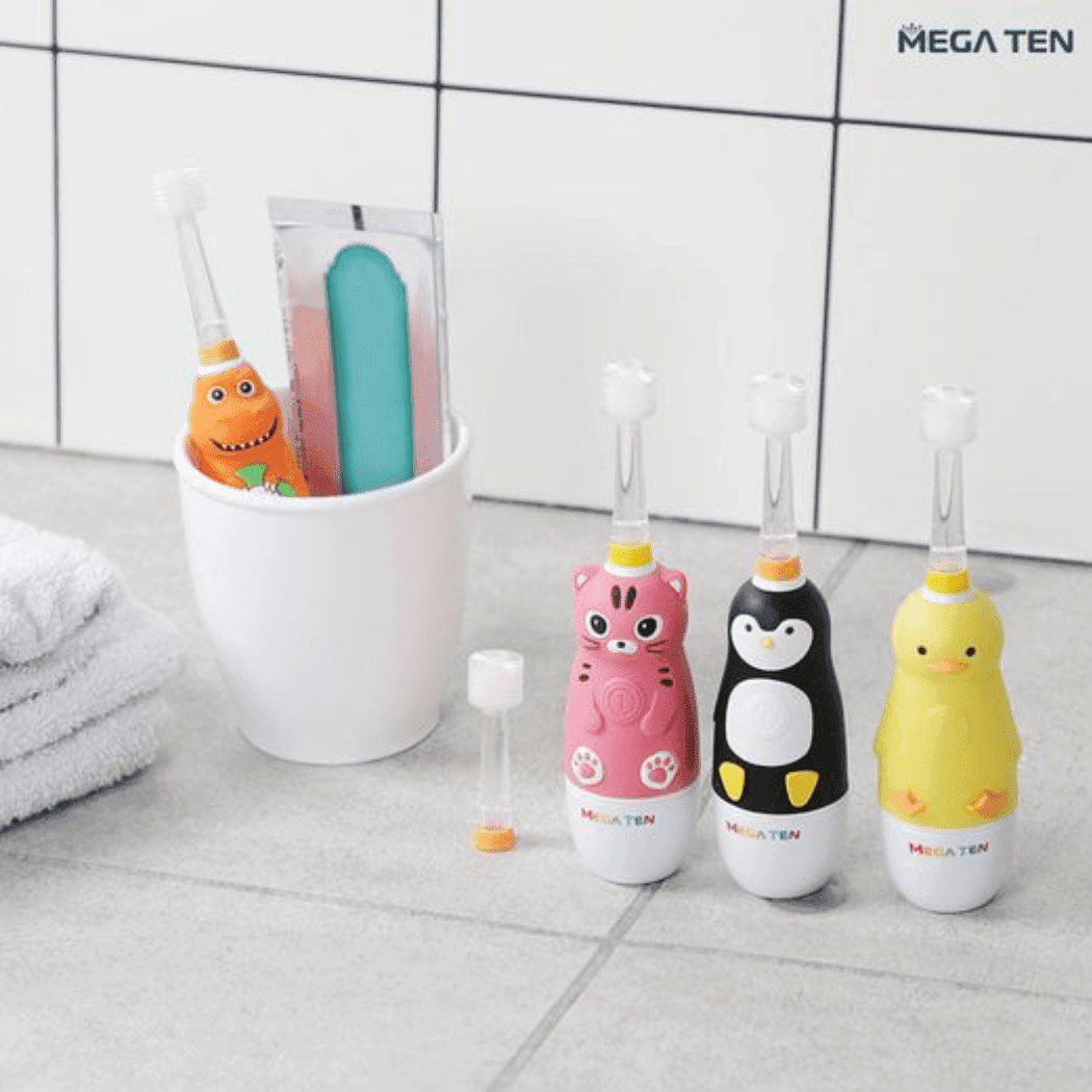 1 Sets of Sunday Afternoons 1 Sets Of Mega Ten 360 Degree Kids Electric Toothbrush With Led Light 4 Yrs Monkey