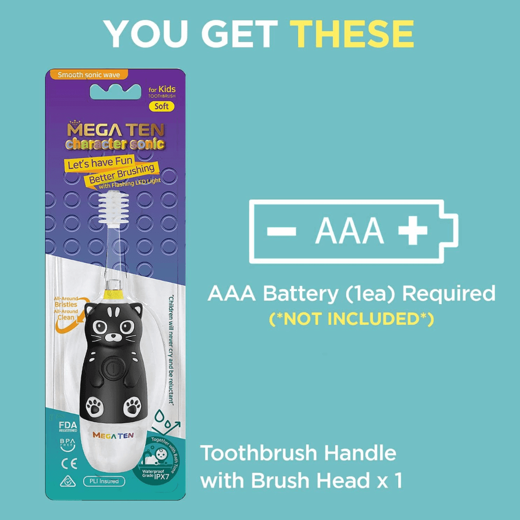1 Sets of Sunday Afternoons 1 Sets Of Mega Ten 360 Degree Kids Electric Toothbrush With Led Light 4 Yrs Monkey