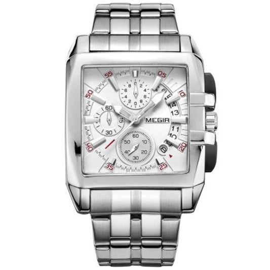 Veile Studios 2018 Men's Watch Steel Belt Sports Outdoor Square White