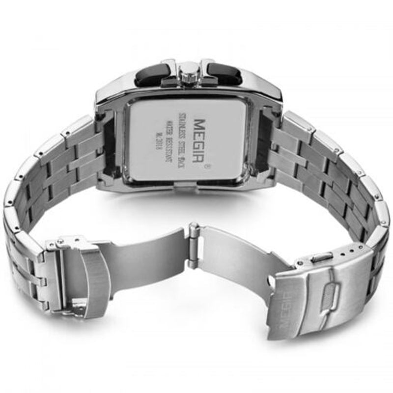 Veile Studios 2018 Men's Watch Steel Belt Sports Outdoor Square White