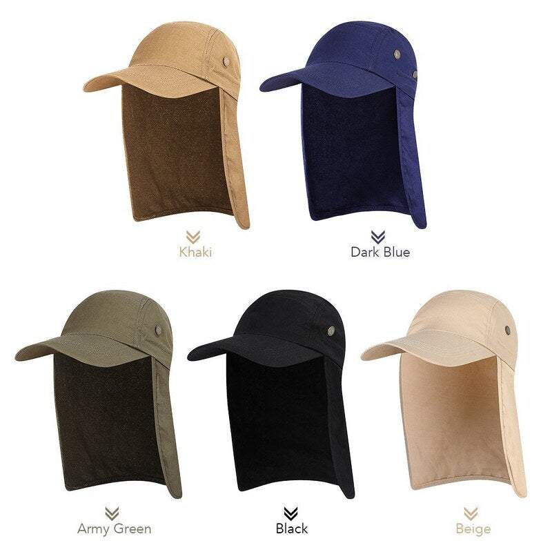 Fishing Tackle Men Women Sun Protection Cap Army Green