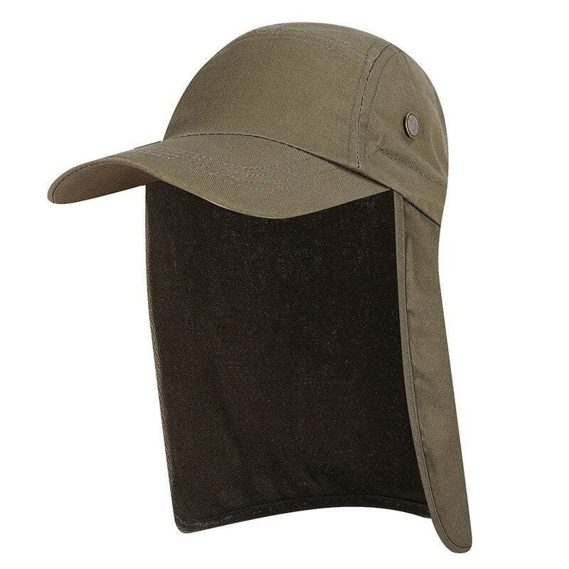 Fishing Tackle Men Women Sun Protection Cap Army Green