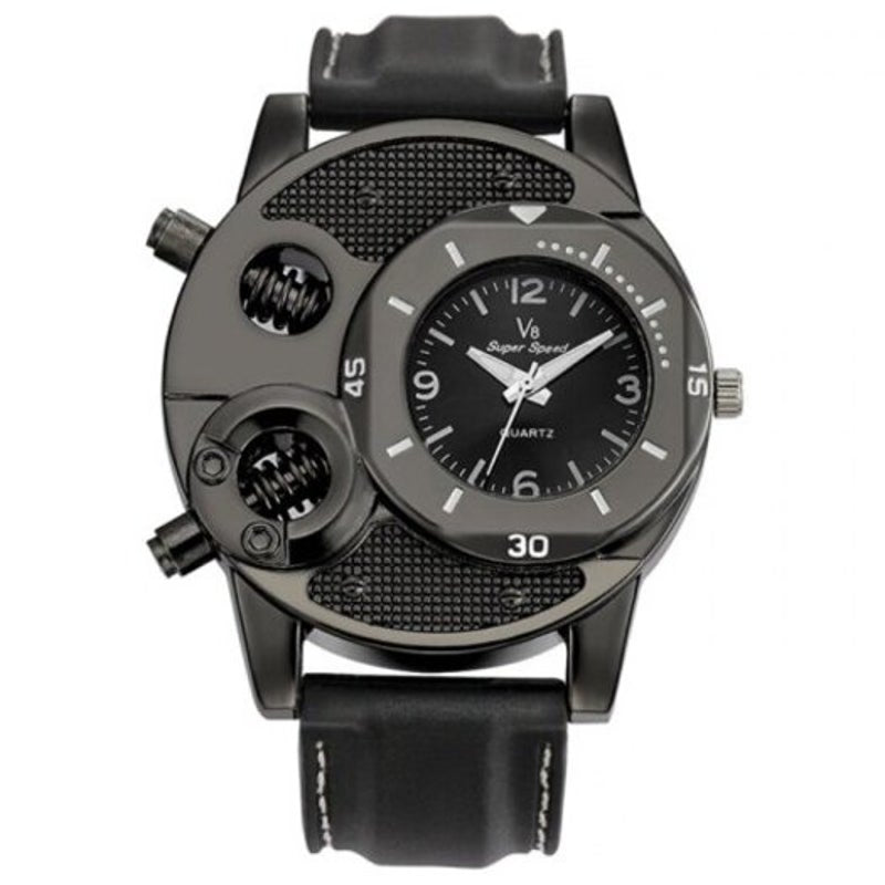 Veile Studios V8 Men Stylish Sports Superspeed Quartz Watch Silicone Band Wristwatch