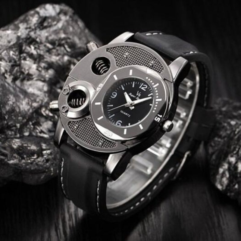 Veile Studios V8 Men Stylish Sports Superspeed Quartz Watch Silicone Band Wristwatch