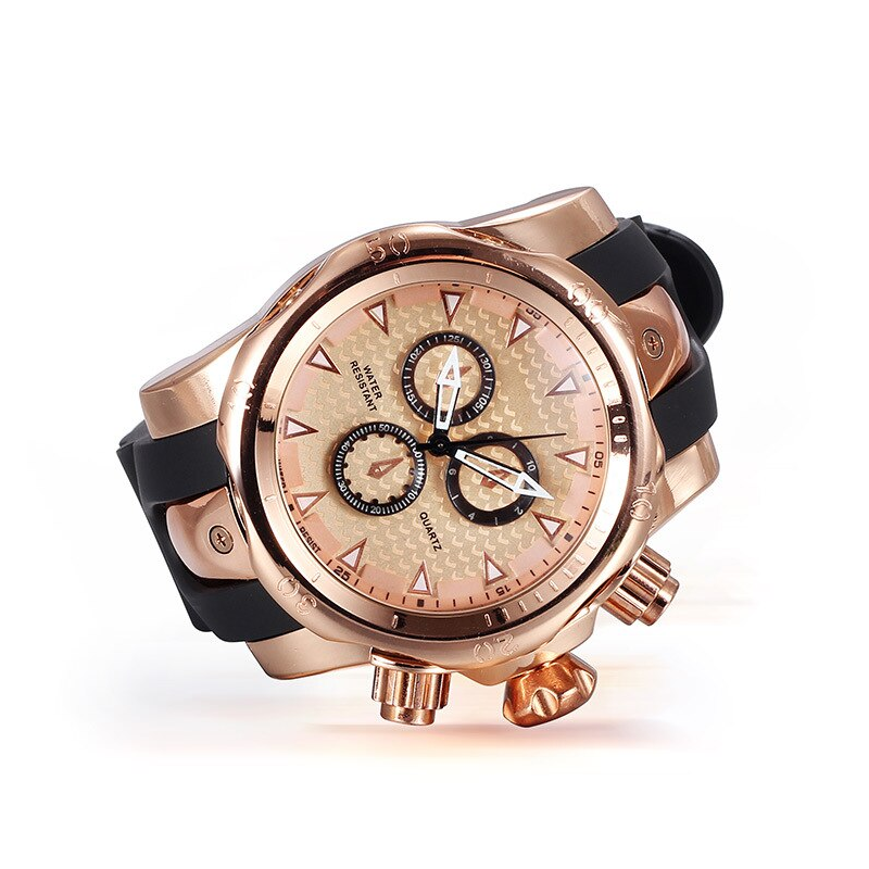 Veile Studios Men's Creative Fashion Big Dial Chronograph Quartz Sport Watch