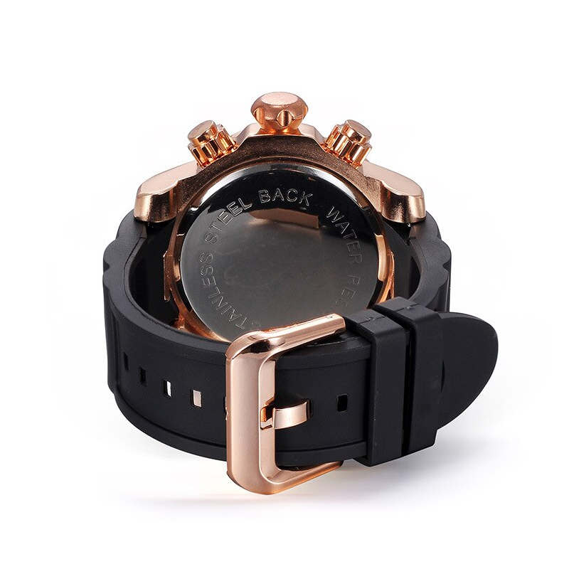 Veile Studios Men's Creative Fashion Big Dial Chronograph Quartz Sport Watch