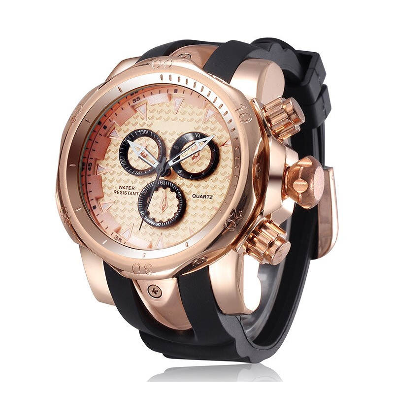 Veile Studios Men's Creative Fashion Big Dial Chronograph Quartz Sport Watch