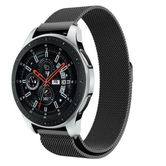 Veile Studios Milanese Loop Stainless Steel Watch Band Strap For Samsung Galaxy 46Mm Black