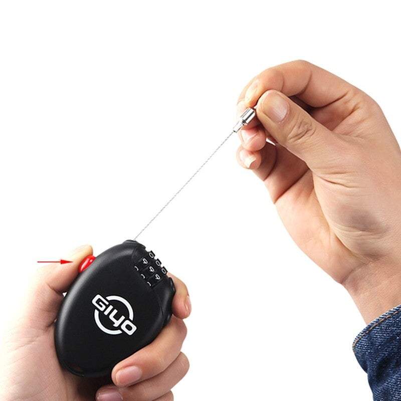 Bike Locks Mini Bicycle Helmet Anti Theft 3 Digits Combination Password Cycling Safety