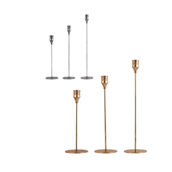 1 Sets of 1 Sets Of Minimalist Candle Holders Modern Simple Decor