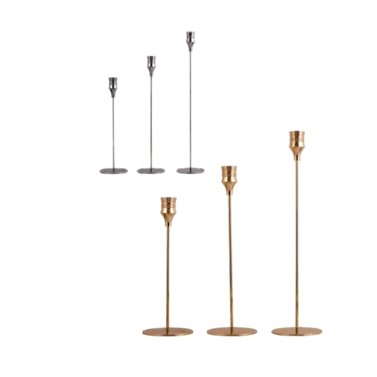 1 Sets of 1 Sets Of Minimalist Candle Holders Modern Simple Decor