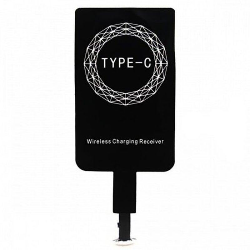 5V 1A Qi Type C Wireless Charging Receiver Patch Acceptor Black
