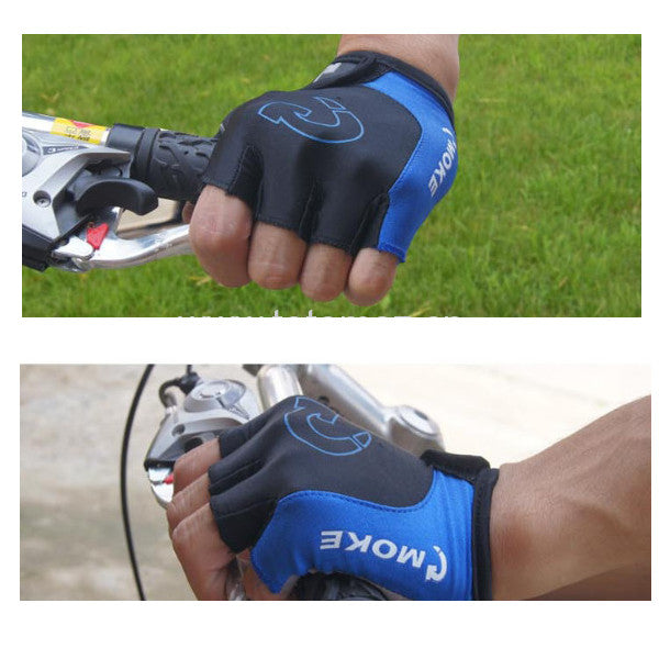 Cycling Gloves Half Finger Road Riding With Light Anti Slip Shock Absorbing