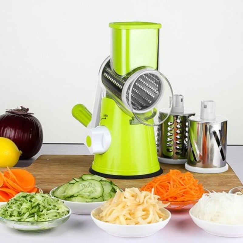 Multi Function Shredder Wholehand Roller Rotary Grater Broken Cheese Tools Green
