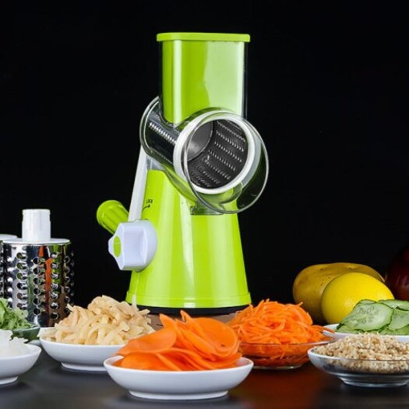 Multi Function Shredder Wholehand Roller Rotary Grater Broken Cheese Tools Green