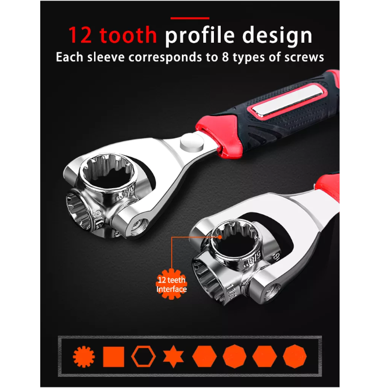 Multi Function 8 In 1 / 52 Socket Wrench Universal Tool